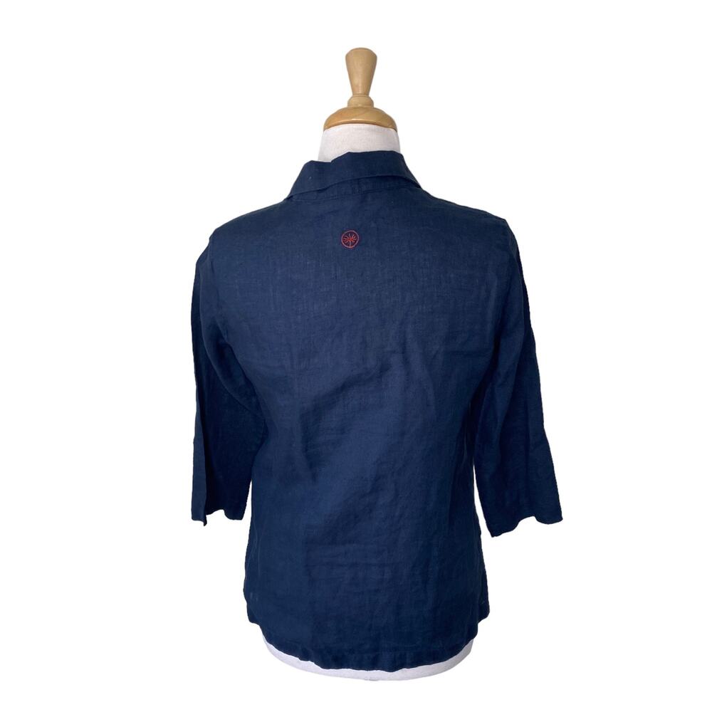 Grassroot By Anita Dongre 100% Linen Split Neck C… - image 2